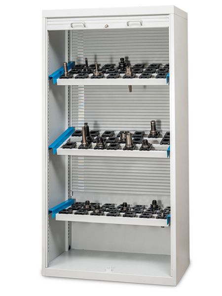 Bedrunka+Hirth Armoire à volets roulants CNC avec volet roulant en aluminium avec 3 x cadres porte-outils CNC, R 36-16, 1000 x 500 x 1950 mm, 02.289.00/3A