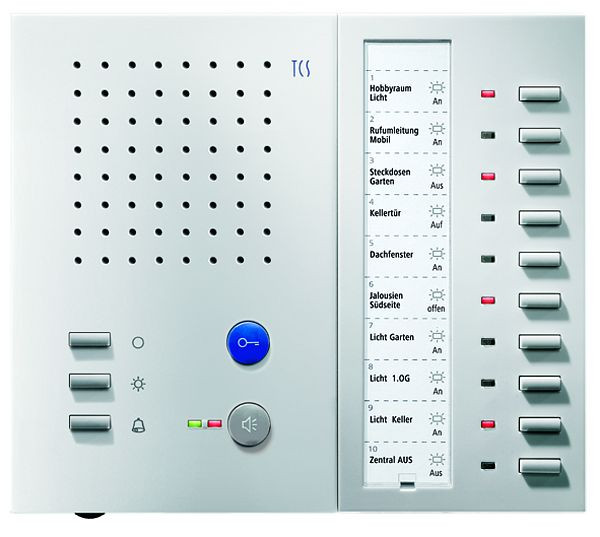 Poste intérieur audio TCS pour appels mains libres série IMM 5 + 10 boutons, montage en saillie blanc, IMM2100-0140