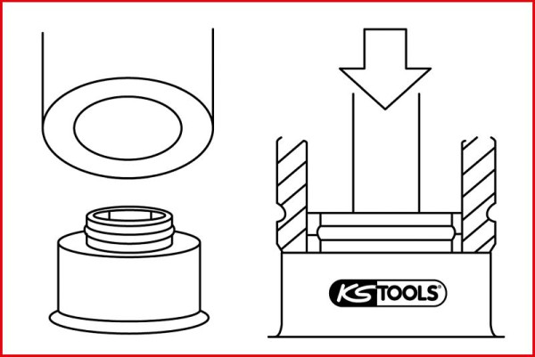 Pièce de pression KS Tools, diamètre 42,1 mm, 150.3356