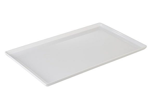 Plateau APS GN 1/1 -FLOAT-, 53 x 32,5 cm, hauteur : 3 cm, mélamine, blanc, 83923