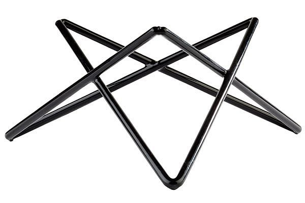 Présentoir de buffet APS -PRISMA-, Ø 26 cm, hauteur : 10,5 cm, métal, revêtement noir, avec revêtement en caoutchouc antidérapant, 33272