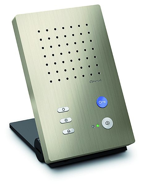 Poste intérieur audio TCS pour mains libres série Carus ADAPTO, appareil de table champagne, CAI1010-0152
