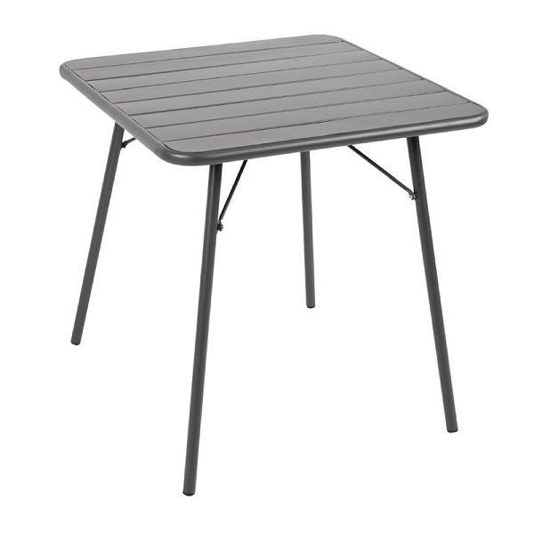 Table bistrot carrée Bolero gris acier 70cm, CS730