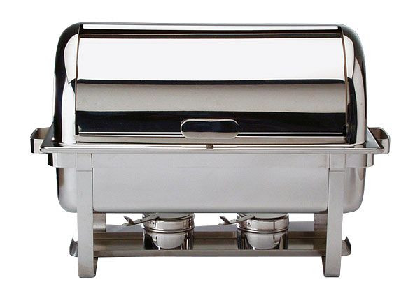 Chafing Dish Rolltop APS -MAESTRO-, 67 x 35 cm, hauteur : 45 cm, 9 litres, acier inoxydable, 1 cadre, 1 bassine d'eau, 12300