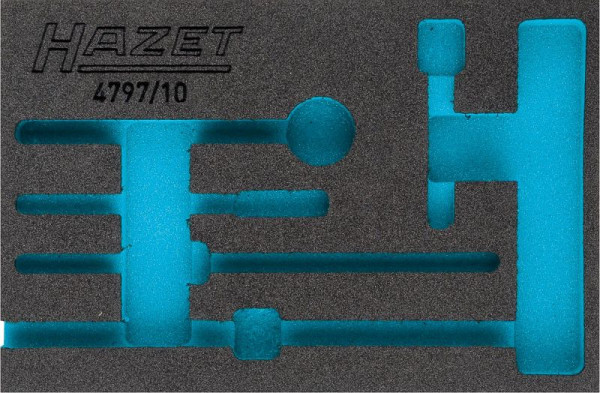 Insert en mousse souple à 2 composants Hazet, pour 4797/10, dimensions / longueur : 172 mm x 114 mm Taille du système d'organisation : 1/9 (172 x 114 mm), 163-326L