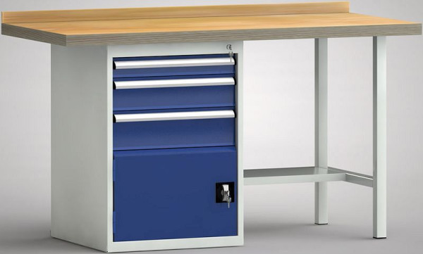 Etabli standard KLW - 1500 x 700 x 840 mm L x P x H, WS184N-1500M40-E7025