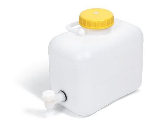 Bidon en plastique DENIOS en polyéthylène (PE), avec robinet