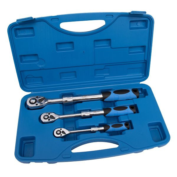 Cliquets réversibles à levier RepTools avec extension télescopique - 1/4, 3/8 et 1/2", 3 pièces, XXL-120418