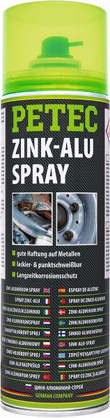 Petec spray zinc-aluminium, argent, 500 ml, unité: 6 pièces, 71050