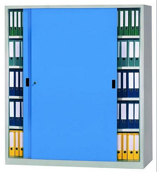 PAVOY Armoire à portes coulissantes avec portes en métal massif, hauteur 1950 mm, 30302-200-601