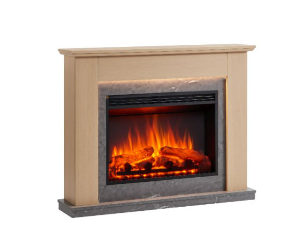 Cheminée électrique BALDERIA Ajax, 2000 W, marron clair, EF375A-MT375C-NO