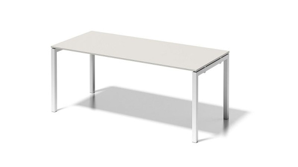 Bureau Bisley Cito, structure en U hauteur fixe 730 mm, H 19 x L 1800 x P 800 mm, gris blanc/blanc signalisation, DUF1808GW396