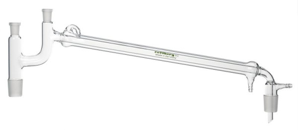 Alambic Rettberg/Claisen avec condenseur Liebig, 2x manchon NS 14,5/23, 2x cône NS 29/32, longueur de gaine 400 mm, 134064429