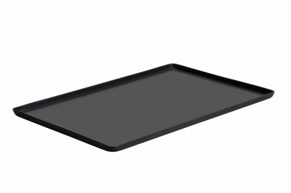 Plateaux de présentation/comptoir Schneider "noirs", aluminium, revêtement par poudre, 300 x 400 x 10 mm, 154098