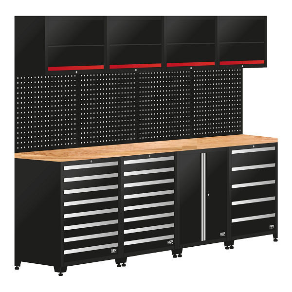 RepTools paroi d'armoire métallique à 4 modules, longueur 2844 mm, XXL-118800