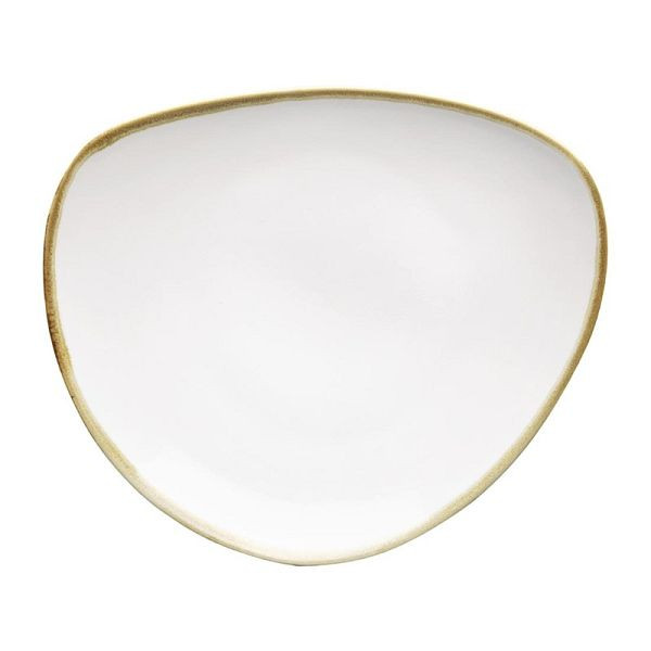 Olympia Kiln Assiettes Triangulaires Blanc Craie 23cm (Lot de 6), FB984