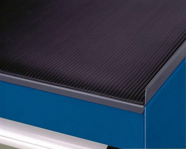 Bord surélevé KLW avec bord à 3 côtés et rainures en caoutchouc incrustées pour armoires à outils et chariots à outils 419 x 750 x 19 mm L x P x H, SDB-ARR3G