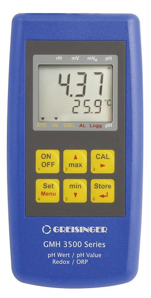 Appareil de mesure de pH/Redox/température Greisinger GMH 3531 sans accessoires, 602076