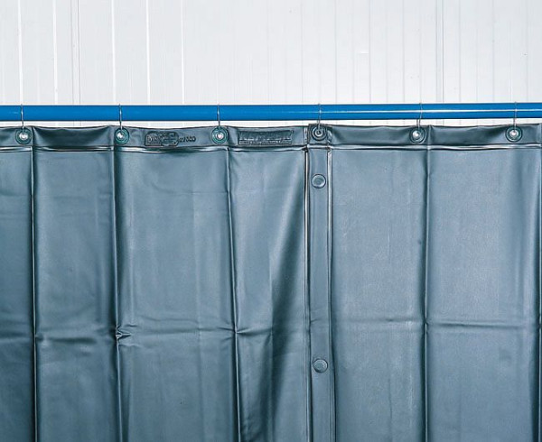 Rideau de protection contre les soudures ELMAG vert foncé, largeur : 1300 x hauteur : 3000x0,4 mm selon prEN 1598/1994, 55256