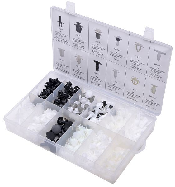 Assortiment de clips de fixation SW-Stahl, Peugeot/Citroën, 345 pièces, S8020