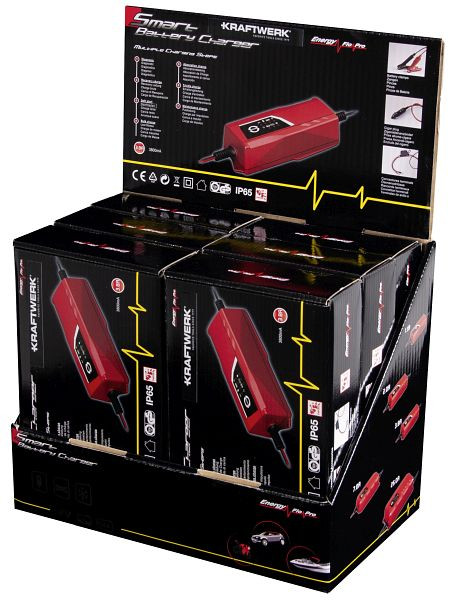 Kraftwerk Display chargeur de batterie 12V, 6 pièces, 31312D