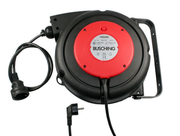 Enrouleur de câble Busching-BUSCHiNG/protection thermique, données : 220V/3G1,5/1,2-1,8 KW/15 m, 100456