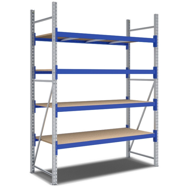 BITO rayonnage grande portée /F2 2500x800x1800 champ de base 4 niveaux aggloméré RAL5010 U, C0350-0274