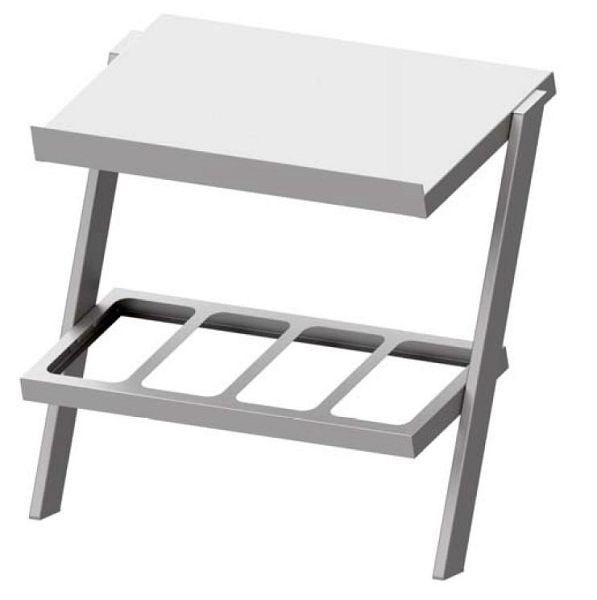 Étagère supérieure Stalgast avec distributeur de couverts 715x450x700 mm pour systèmes de service alimentaire, ZS07115