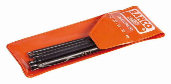 Jeu de tournevis coudés Bahco, 5 pièces, bleui, tête sphérique, TX, 1996TORX/5T