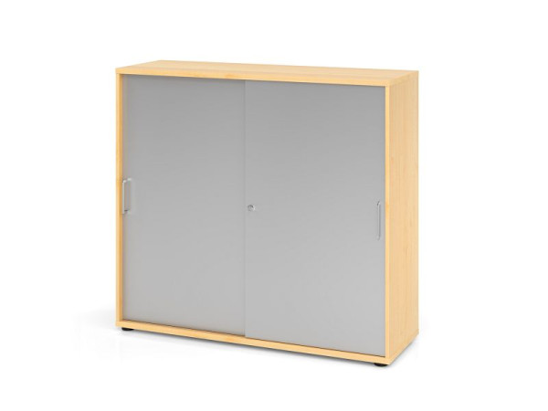 Armoire à portes coulissantes Hammerbacher 1753S BS, 3 OH, corps : érable / façade : argent, 120 x 40 x 110 cm (LxPxH), V1753S/3/S/BS