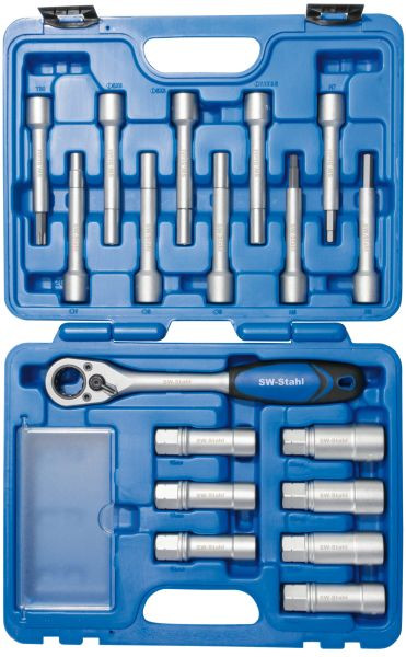 Jeu d'outils d'amortisseur en acier SW, 18 pièces, 10365L