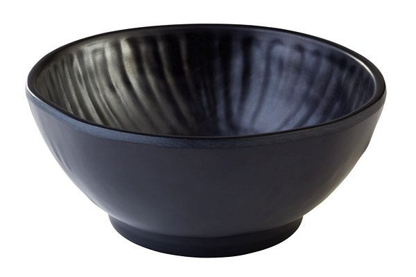 Bol APS -AIKO-, Ø 16 cm, hauteur : 7 cm, mélamine, noir, aspect pierre, 0,6 litre, 84335