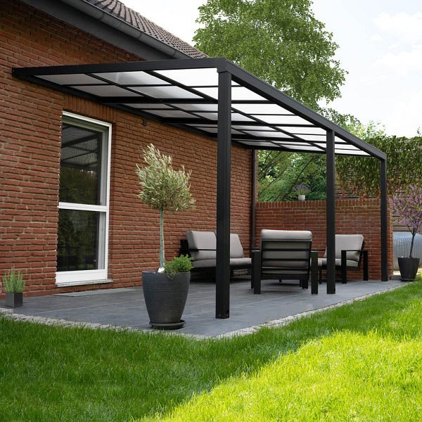 HOME DELUXE Couverture de terrasse SOLIS DELUXE - 390 x 295 x 233/272 cm gris, 32332