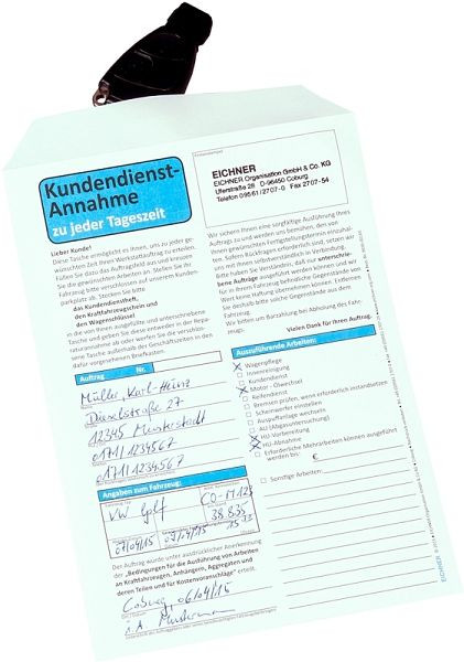 Sachet d'acceptation Eichner 24 heures, UE : 100 pièces, 9036-00165