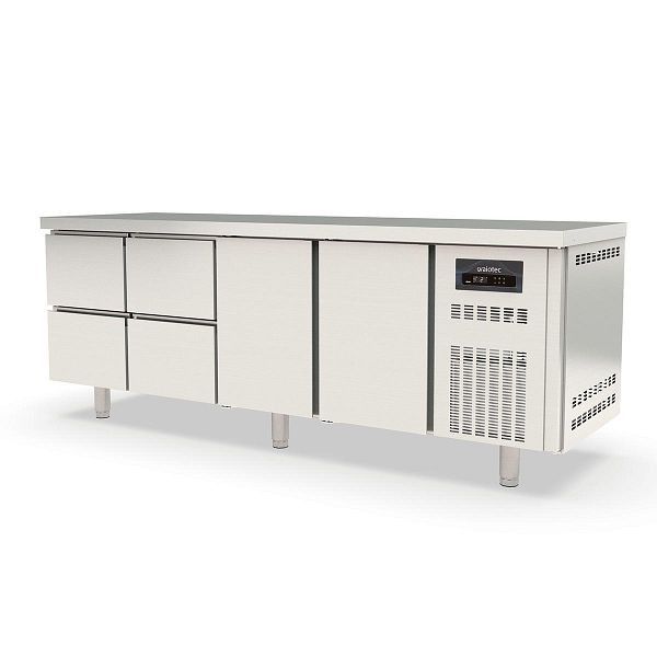 Table réfrigérante Vaiotec TOPLINE 700 / 4 compartiments GN1/1 avec 4 tiroirs / 2 portes, 10306