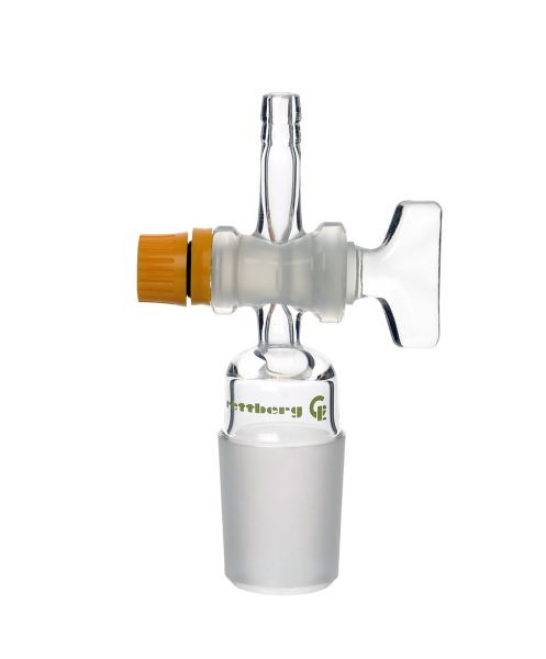 Pièce de transition Rettberg, cône NS 29/32 à olive 9 mm, avec tube droit et robinet alésage NS 14,5/2,5 mm, verre borosilicaté 3,3, 107000448