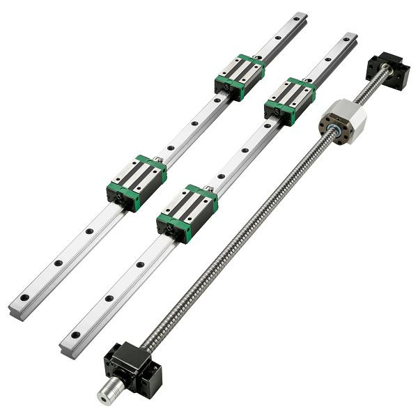 Guide linéaire VEVOR HGR 20-700 mm rail linéaire avec 4 pièces rail de guidage à vis à billes à bloc coulissant pour machine CNC d'imprimante 3D, ZXDGTZHGR20-70001V0