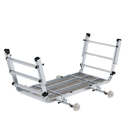 Châssis à chenilles DENIOS pour escaliers d'évacuation pour plateforme de secours et de travail Premium, 305110