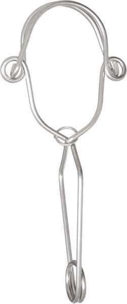 Crochet de fixation Kratos en acier inoxydable double effet avec largeur d'ouverture de 75 mm, FA5021175