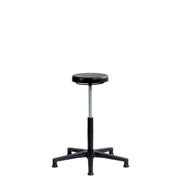 Tabouret de travail SOFAME ERGOLINE avec patins, hauteur d'assise 54-80 cm, piètement polyamide, W050110008