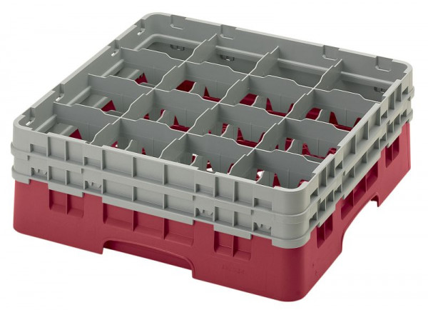 Panier de lavage Cambro 16 compartiments Camrack® hauteur: 15 cm, canneberge, VE: 4 pièces, 16S534416