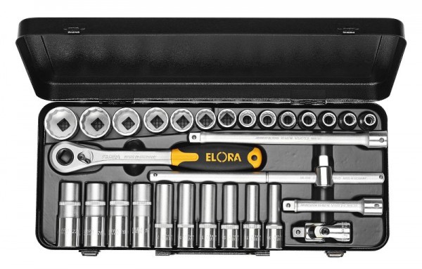 Jeu de clés à douilles ELORA 1/2 ", 12 points, 29 pièces 10-32 mm, 770-LTU, 0770515002000