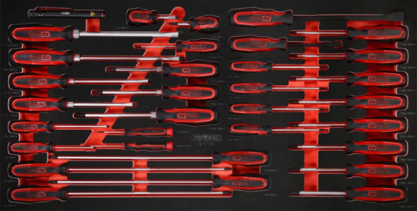 Jeu de tournevis KS Tools dans insert en mousse, 33 pièces, 813.1033