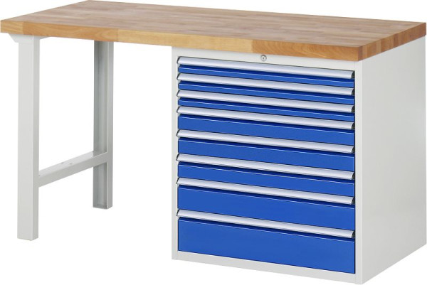 Etabli RAU série 7000 - modèle 7619, L1500 x P700 x H890 mm, base système L1500 x P650 x H850 mm, 03-7619A1-157B4M.11