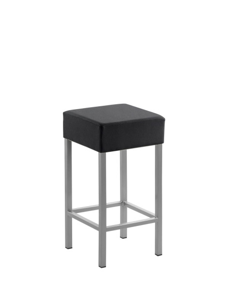 Tabouret Mayer Sitzmöbel , structure argent nacré, assise rembourrée, hauteur d'assise 64 cm, anthracite, 1113_08_30487