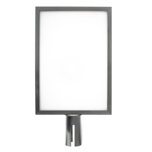Tableau d'information ALLPAX STOPPO, haut, pour support à cordon, A3, argent mat, 10002115;604