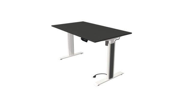 Kerkmann table debout/assise Move 1 advance 140 x 80 cm cadre blanc, plateau anthracite, 10290613
