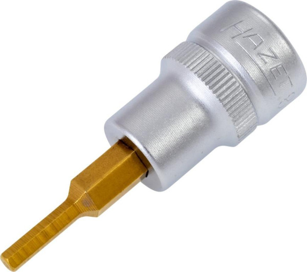 Douille tournevis Hazet, carré creux 10 mm, profil six pans creux, 3 mm, version courte avec moletage, 8801-3