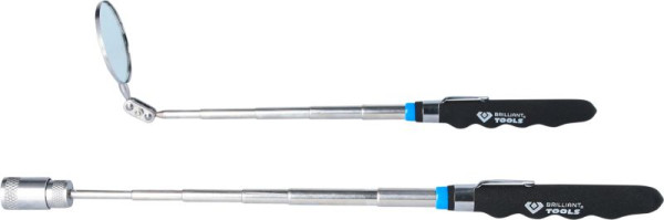 Brilliant Tools BT115905 Ensemble de 2 miroirs télescopiques et élévateurs magnétiques