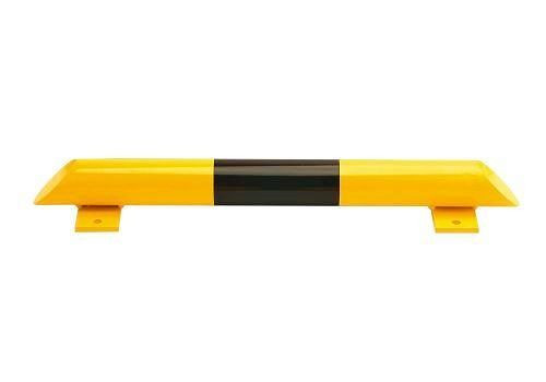 Barre de protection contre les chocs DENIOS, en acier de qualité 3 mm, longueur 800 mm, jaune/noir, 165-528